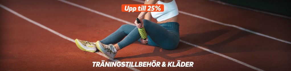 Upp till 25% rabatt p utvalda trningstillbehr